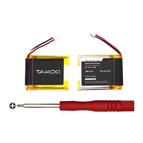 (2-Pack) Replacement Battery for Plantronics (Poly) SAVI 8220 Series Wireless Headset,fits Part Number 203035-01 3.8V 700mAh