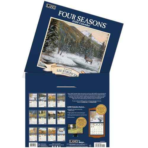 Lang Four Seasons 2026 Wall Calendar ? 12-Month Calendar with Stapled Binding, Linen-Embossed Seasonal Landscape Artwork by Lee Stroncek, 13.4¡È ¡¿ 12¡È