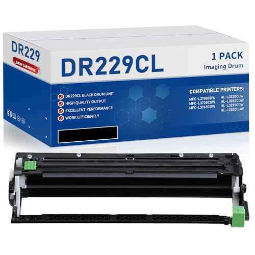 DR229 DR-229CL Drum Unit Replacement for Brother DR229CL Drum Unit for HL-L3220CDW HL-L3280CDW MFC-L3720CDW MFC-L3780CDW HL-L3300CDW HL-L3295CDW Printer (1 Pack DR229CL Black)