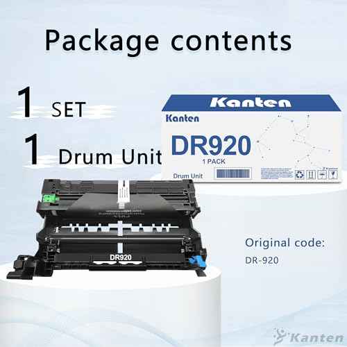 KANTEN DR-920 Black Drum Unit Compatible with Brother HL-L5210DN HL-L5215DW HL-L6210DW HL-L6210DWT DCP-L5510DN MFC-L5710DN Printer (1 Pack)