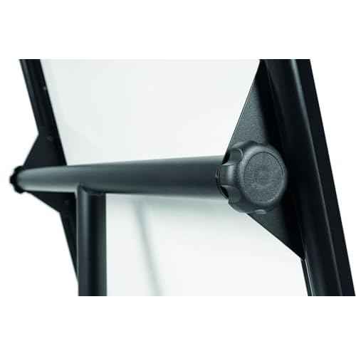 MasterVision Magnetic Platinum Dry Erase Mobile Presentation Easel, Board Size 27.5" x 39", Black/Silver (EA48066720)