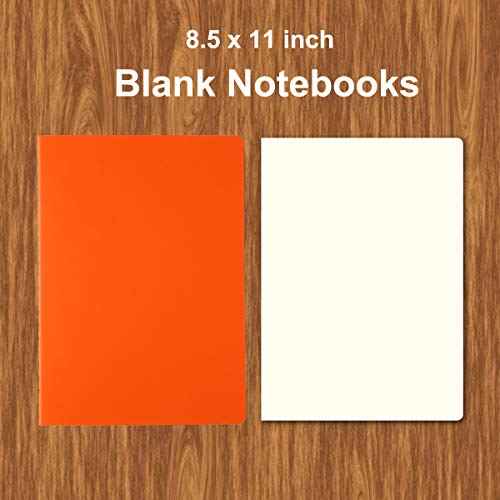 Large Colorful Blank Notebook Journals Bulk with Thick Unlined Paper, 8.5x11 inch, 60 Pages, Journal Set for Travelers Students Office, Sketchbook Composition Diary Subject Notebooks, 12 Pack