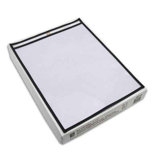 C-Line Stitched Shop Ticket Holders, Both Sides Clear, 11 x 14 Inches, 25 per Box (46114)