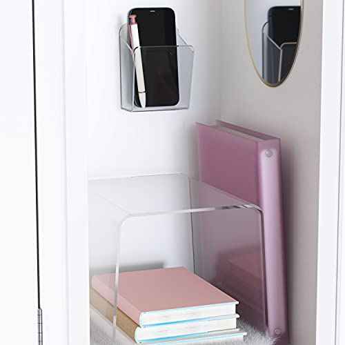 U Brands Clear Acrylic Locker Organization Kit, Includes Cup and Bent Shelf, 2 Pieces