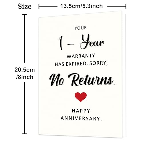 Funny 1st Anniversary Card - Gifts for Men Women - Smithtuy
