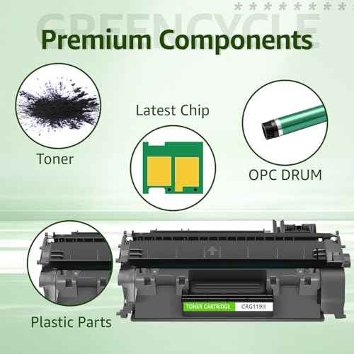 greencycle 119II Compatible Toner Cartridge Replacement for Canon 119II CRG119II 3480B001 Work for ImageClass MF6160dw LBP6300dn MF5950dw MF5880dn MF5850dn MF416dw MF414dw LBP253dw (Black, 2pk)