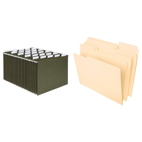 Pendaflex Hanging File Folders and Pendaflex File Folders Letter Size Bundle