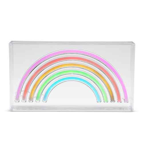#winning Rainbow Neon Light - Neon Effect Lightbox USB LED Multicolour Desk Lamp