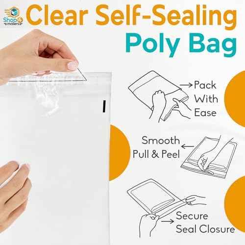 Shop4Mailers 9 x 12 Clear Plastic Poly Bags 1.5 Mil Self Seal Packaging for Apparel, Jewelry, Documents, Prints, Gifts, Storage ? Resealable (1000 Pack)