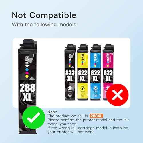 E-Z Ink Remanufactured Ink Cartridge Replacement for Epson 288XL 288 XL T288XL High Yield to use with Expression Home XP-330 XP-430 XP-446 XP-440 XP-340 (Upgraded Version, 4 Pack)