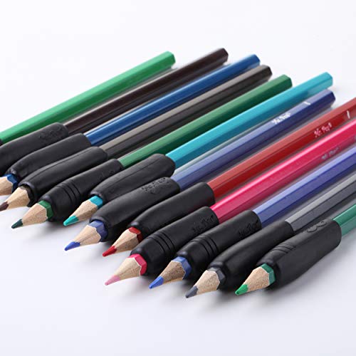 Mr. Pen Black Pencil and Pen Grip 12 Pack Ergonomic Silicone Comfort