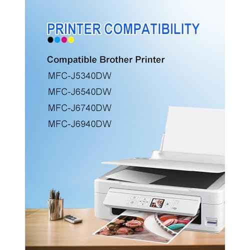 LC402XL Compatible Ink Cartridge Replacement for Brother LC402 Ink Cartridge LC402XL High Yield Work with MFC-J5340DW MFC-J6540DW MFC-J6940DW Printer (1 Black, 1 Cyan, 1 Magenta, 1 Yellow, 4 Pack)
