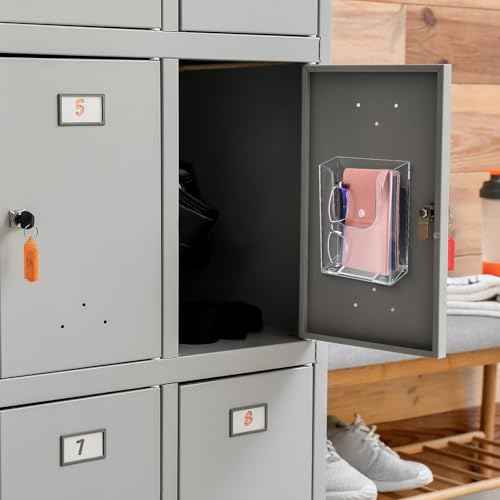 12 Pcs Magnetic Brochure Holder 4x6 Inch Flyer Holder Acrylic Brochure Holders Attaches to Metal Surfaces Magnetic Trifold Holder Holds for Office Exhibition Advertising