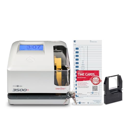 Pyramid Time Systems 3500SS Employee Punch Clock & Date Stamp