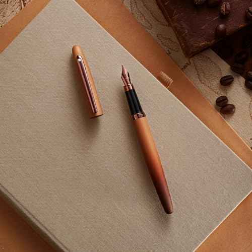 Sheaffer VFM 9428 Coffee Edition Matt Brown Fountain Pen with Regal Brown PVD Trims - Medium