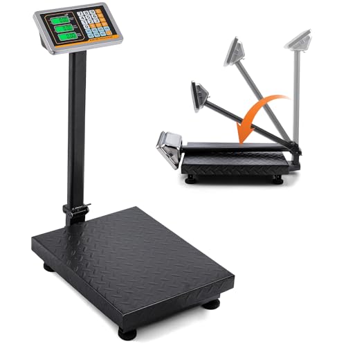Bonvoisin Digital Heavy Duty Floor Scale 660LBs with Switchable KG/LB & Price Computing