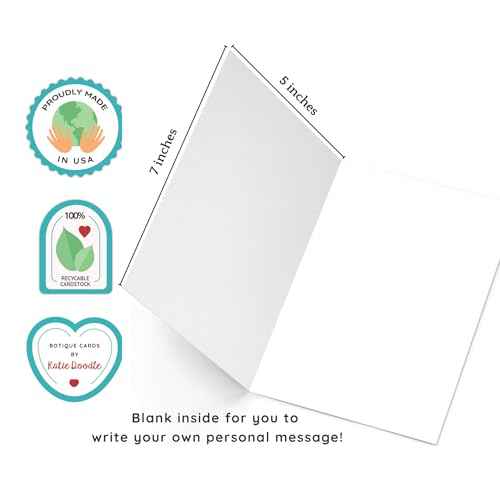 Katie Doodle - Funny Baby Shower Card (Handmade in USA) - Baby Shower Cards for Boy or Girl - Includes: 1 x 5x7 inch Congratulations Card (Awesome Babies) & 1 x Envelope (Peel & Seal)