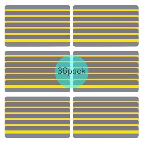 36 Pcs Yellow Guided Reading Strips for Kids and Students, 19 x 3.2 cm - Durable PVC Overlays