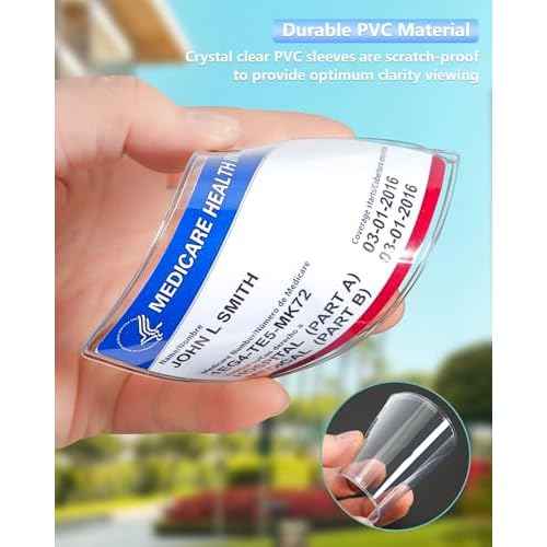 10 Pack New Medicare Card Holder Protector Sleeves£¬12Mil Clear PVC Waterproof Medical / Credit Card, Business / Social Security Card Protector