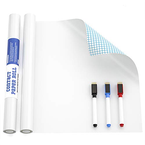 Nicpro 1 Pack Dry Erase Whiteboard Sticker Wall Decal 17.7" x 78.7" Large