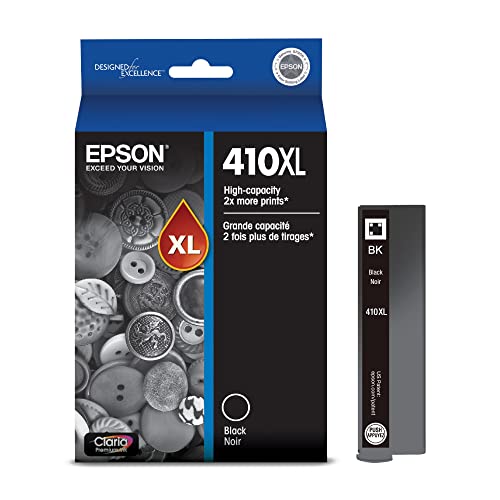 EPSON 410 Claria Premium Ink High Capacity (T410XL020) Works with Expression Premium XP-530, XP-630, XP-640, XP-7100, XP-830