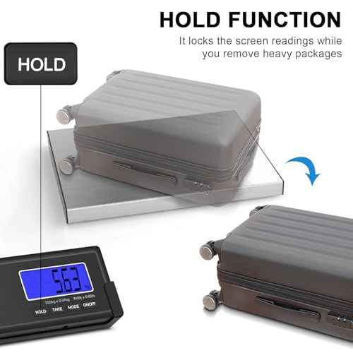 THINKSCALE 440lbs/10g Shipping Scale, Wireless LCD Displays, Heavy Duty Weight Scale Postal Scale, Stainless Steel Large Platform, Scale for Packages, Luggage Scale