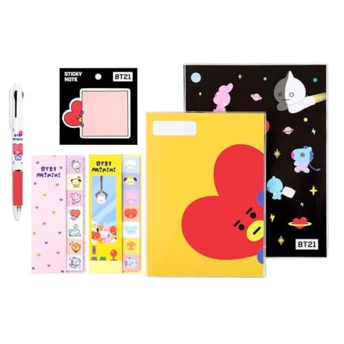 Kpop Character Official Character Stationery Sets School Supplies Notes Sticky Tabs Ball Point Pen Sticky Note All in One
