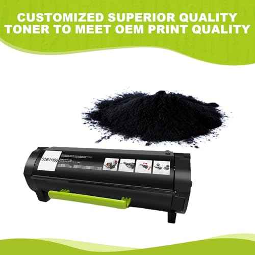51B1H00 Toner Replacement Lexmark mx417de Toner Cartridge for Lexmark MX417de, MX517de, MX617de, MS417dn, MS517dn, MS617dn, Remanufactured 51B1H00 Toner [8,500 Pages]