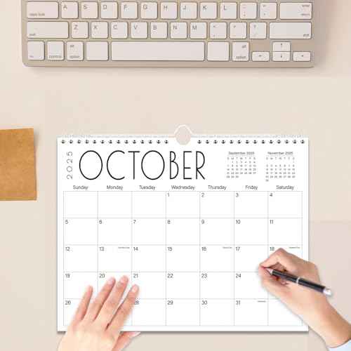 Calendar 2026 - Wall Calendar from November 2025 to June 2027, 2026 Calendar with Holiday Marked, Premium Paper for Organizing, 8.5'' x 11'',Black Large Word