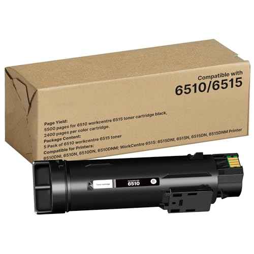 Workcentre 6515 Toner Phaser 6510 Toner Replacement for Xerox Workcentre 6515 Toner Phaser 6510 Toner Cartridge, Black Cyan Magenta Yellow, 4 Pack