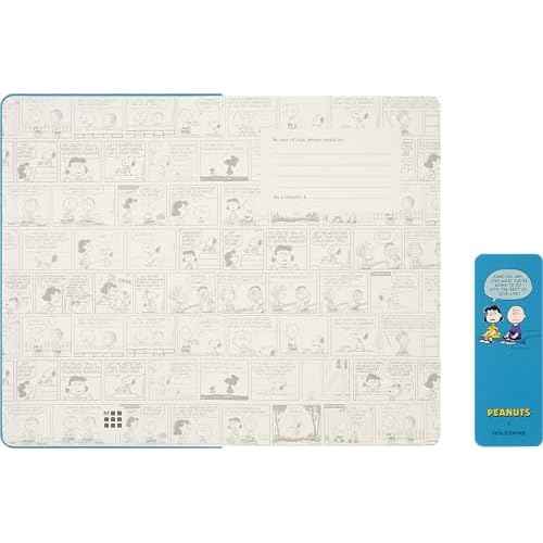 Moleskine Limited Edition Peanuts 'Charlie & Lucy' 18 Month 2025-2026 Weekly Planner, Hard Cover, Large (5" x 8.25"), Reef Blue, 208 pages