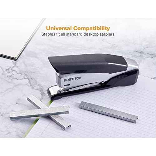 Bostitch Office Premium Standard Staples, 1/4" Length, High-Carbon Steel, 5000 Per Box, 5-Pack