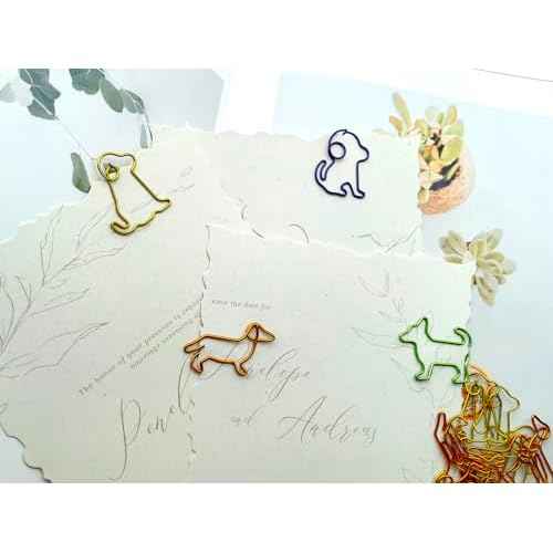 Cute Paper Clips Dog Shaped Decorative Bookmark Clips, Funny Gifts for Dog Lovers Coworkers Women, 60 PCS