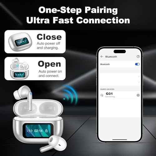 AI Language Translation Wireless Earbuds,3-in-1 Real-Time Translator Earbud 144 Languages & Accents with LCD Smart Touch Screen,Bluetooth 5.4 Translation Headphones Device for Travel/Business/Learning