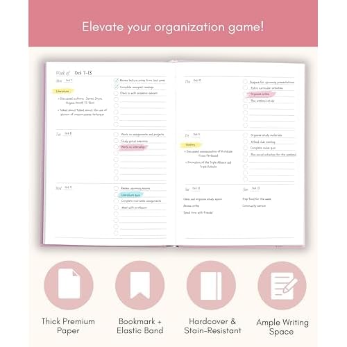 Lamare Academic Planner 2025-2026 ? Undated Weekly College Student Planner 2025-2026 For Homeschool, High School, College & Nursing Students