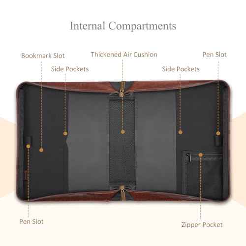 FINPAC Large Classic Bible Cover Vegan Leather Carrying Book Case Church Bag Bible Protective with Handle, Gift for Men, Women, Father, Mother, Friends, Brown