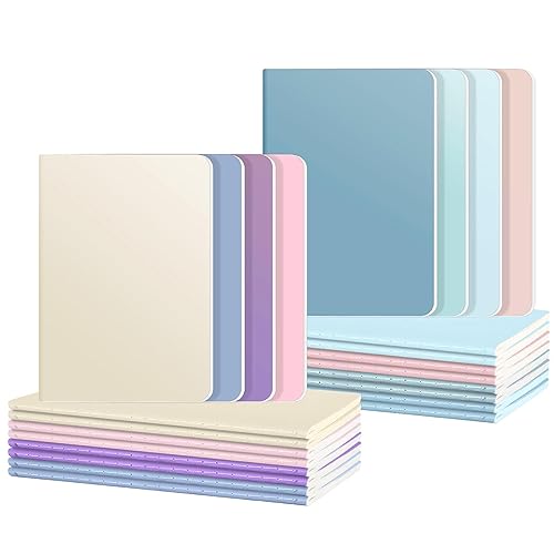 Ddaowanx 24 Pack Colorful Lined Notebooks, Journals in Bulk, 72 Pages, 36 Sheets,8.3x5.5 Inch, A5 Size, Travel Writing Notebooks Journal for Office School Supplie(Lined-24pack, 8 Colors)