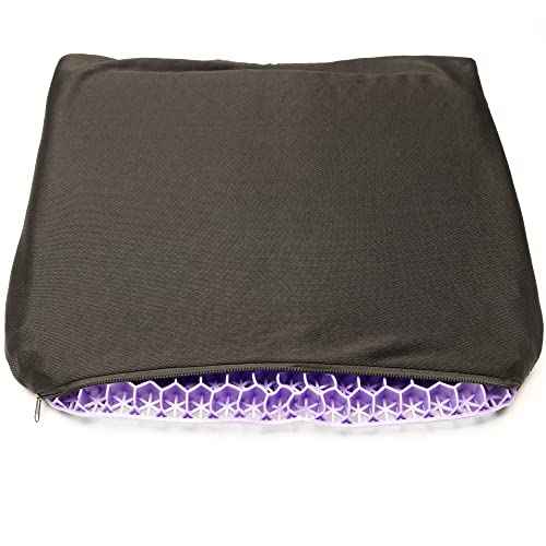 Bulletproof Gel Seat Cushion | Ultra Soft Large Cushion with Cooling Gel Pad & Padded Cover | Orthopedic Cushion for Pressure Relief and Sitting Sores | Seat Cushion for Seniors, Car & Office