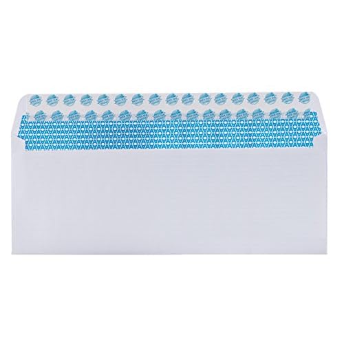 Aimoh #10 Security Self Seal Envelopes ? 100 Qty |No Window, EnveGuard, 4¨û x 9¨ö", White, 24 LB, 100 Count (34100)