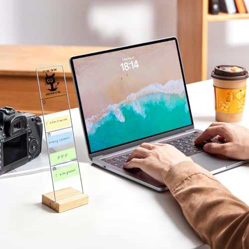 Everything Memo Board with Removable Wooden Base and 100 Sticky Notes - Office Desk Organizer