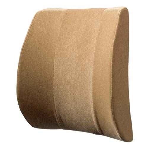 Bucket Seat Thick Foam Lumbar Support Cushion: Orthopedic Relief for Car Seats & Chairs-Beige