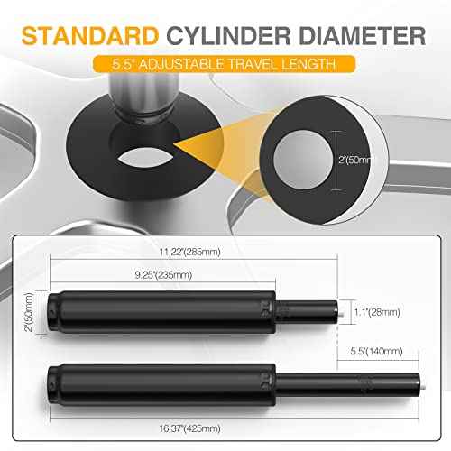Office Chair Cylinder Replacement,Heavy-Duty Gas Lift Cylinder Fits Most Chairs,Highest End Class 4 Hydraulic Pneumatic Piston, Universal Size