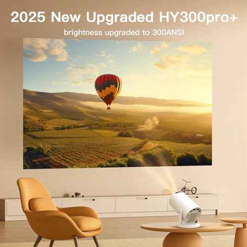 [Built-in Apps & 2025 Upgraded] Mini Projector with Wi-Fi 6 & Bluetooth 5.4, 1080P 4K Support Full HD, Auto Keystone 360¡Æ Portable Home Cinema Smart Projector for iOS/Android OptiBarrel 500