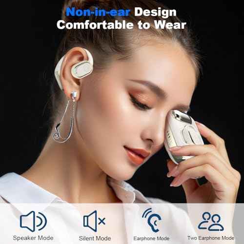Ai Translation Earbuds Real Time, 3-in-1 Language Translator Earbud 144 Languages Wireless Translation Earbuds, Fit iOS and Android, Wireless Headphones for Travel Business Learning (White)