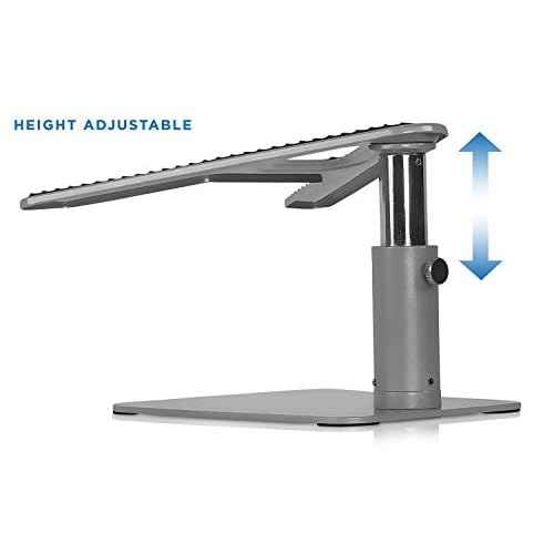 Mount-It! Adjustable Height Laptop Stand for MacBook | Ergonomic Laptop Stand Riser | Tilted Laptop Lift for MacBook Air, MacBook Pro and 11-15 inch Laptops