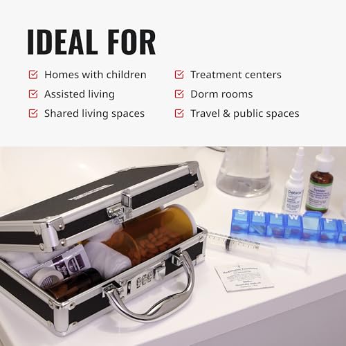 Vaultz 3-Pack Locking Medicine Case Briefcase Style with 3-Digit Combination