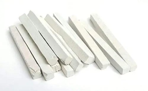 Earthy Goodies Edible Natural Limestone Slate Bars - Pack of 50 (325 grms) White Chalk Pencils