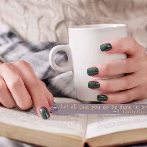 Skyygemm 10 Pcs Christian Bookmarks for Women Leather Bookmarks Handmade Bible Christian Gifts for Women Book Lovers Readers Church Book Club(Pastel)