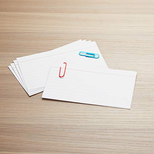 Amazon Basics Heavy Weight Ruled Index Cards 3x5 Inch Pack of 3 (900 Count)