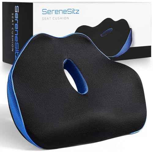 Orthopedic Seat Cushion, Ergonomic Memory Foam Cushions, Cushions Pad Pillow for Office, Car Seat, Airplane, Sciatica & Back Pain Relief for Long Sitting